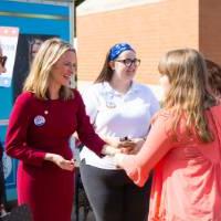 Secretary of State meeting students